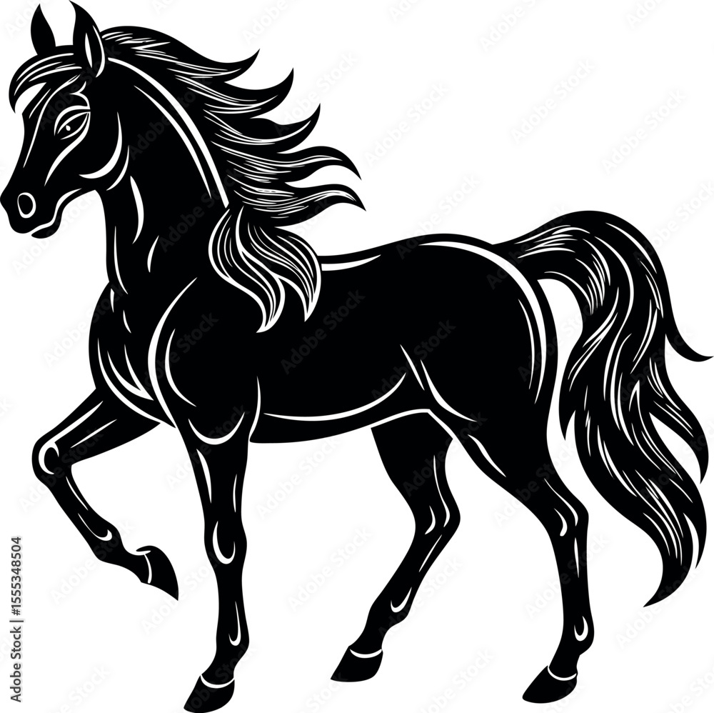 Obraz premium horse silhouette vector