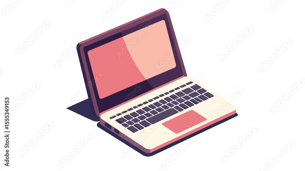 Futuristic Laptop Icon in Bold Brutalism Style with Portable Concept for Designers Futuristic Laptop Icon in Bold Brutalism Style with Portable Concept for Designers