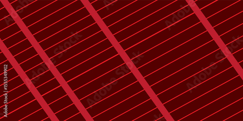 Abstract techno background of red gradient lines on dark space with diagonal effect decoration.vector