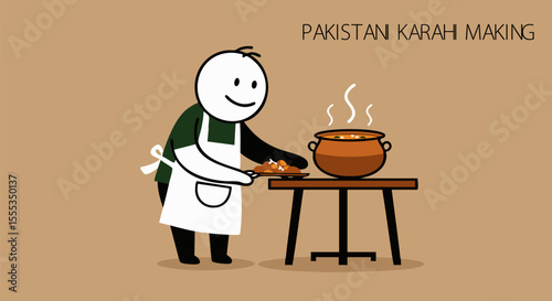 Detailed Karahi Preparation Scene