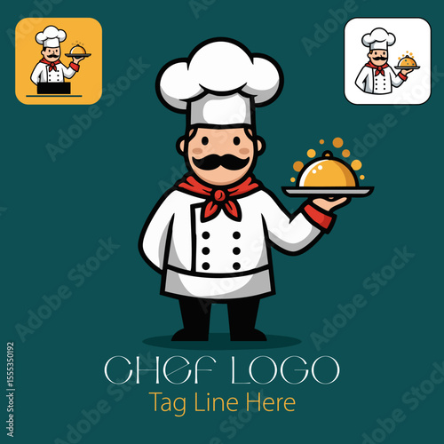 Professional Chef with Platter Logo