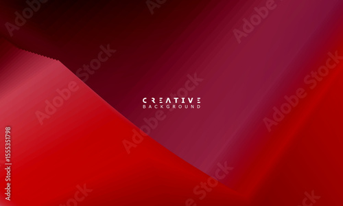 Modern gradient abstract background. Cover template with red color perspective geometric shapes. Ideal design for social media, cover, banner, flyer.
