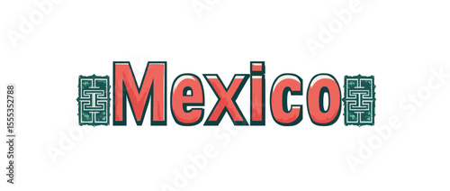 Aztec and Maya lines inspire the traditional design elements and colors of Mexico