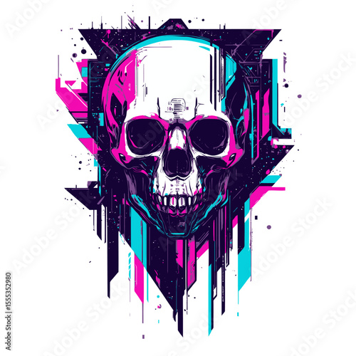 An aggressive human Aztec demonic skull is symbolized by the skull emblem in the modern logo