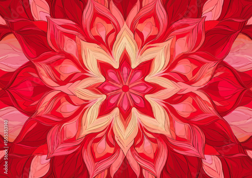 This seamless Aztec ornament boasts an abstract background complemented by a striking pattern of reflective mosaic and geometric lines