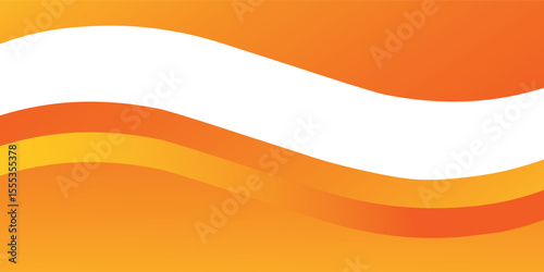 MobileModern orange banner background. Graphic design banner pattern background template with dynamic wave shapes.