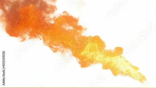 Fiery Stream Abstract Orange and Yellow Flame Texture Video Footage