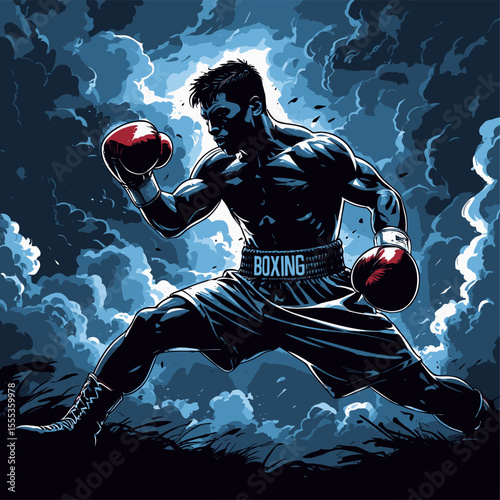 boxer vector for graphic design