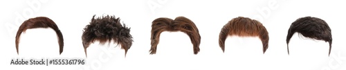 Set of men's hairstyles for...