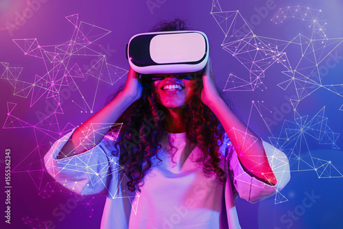 Young woman with virtual re...