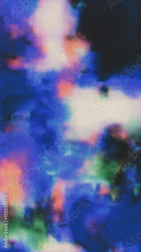 Colorful abstract pixel art depicting blurred lights and shapes