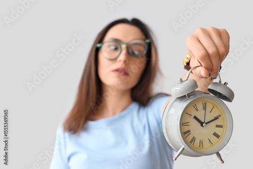 Stressed young woman with a...