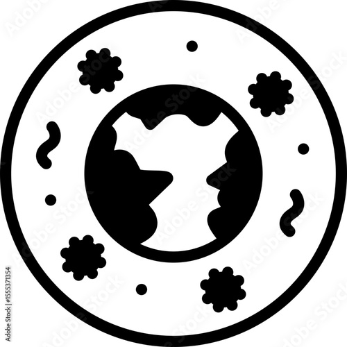 outbreak icon illustration design with solid