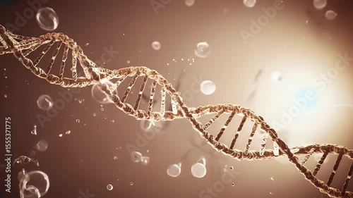 DNA Strand Animation: Visualizing Molecular Structure and Genetic Code for Science