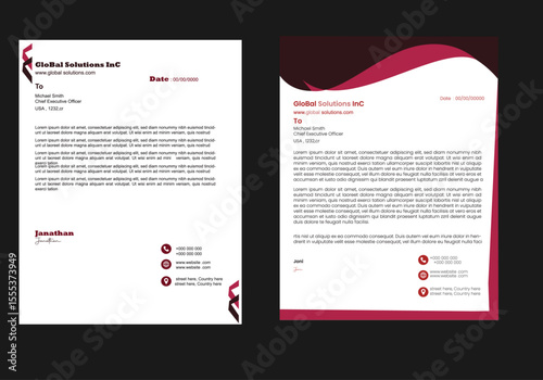 Business style letter head templates for your project design, Vector illustration
(63).Simple creative modern letter head templates for your project design,a4 sizes.
