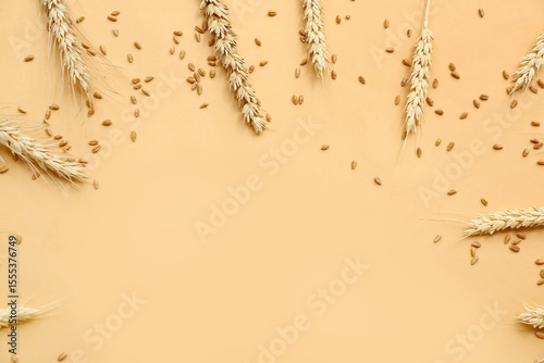 Frame made from wheat ears ...