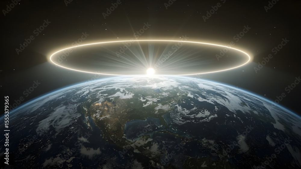 Fototapeta premium Ozone Shield – Atmospheric Protection Around the Earth