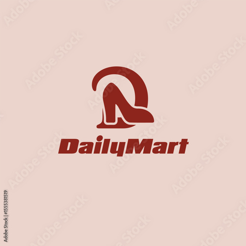 DailyMart A Stylish Shoe Logo for Retail and Online Shopping.eps