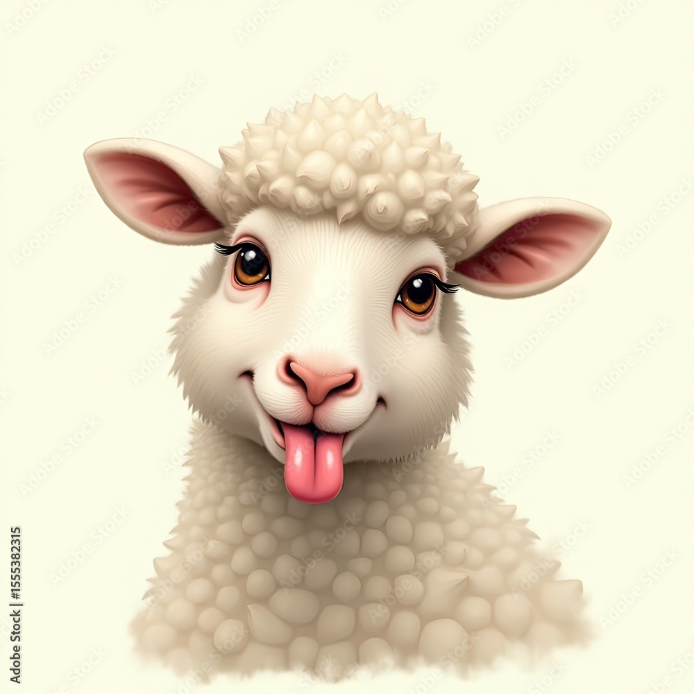 Naklejka premium sheep with horns