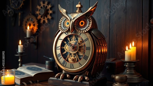 candle and clock