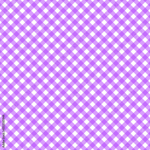 Seamless Pink and White Diagonal Gingham Check Pattern – Classic Plaid Textile Design for Fabric, Wallpaper, Crafts, and Digital Projects