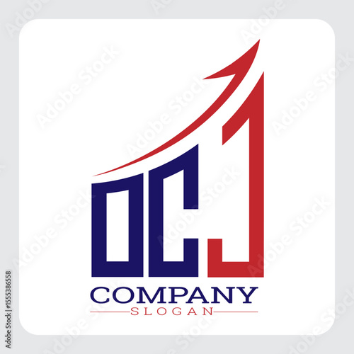 DCJ logo design, DCJ Company Logo Design Growth vector, DCJ Upward Arrow Business Success Logo vector, DCJ Corporate Branding Logo , DCJ simple and modern logo, DCJ business finance logo design, etc.