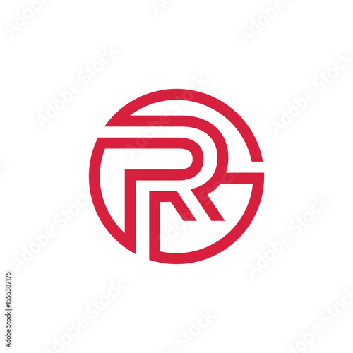 letter RG concept logo design vector template
