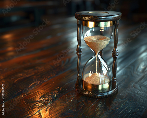Modern Still Life of Hourglass with Subtle Texture and Warm Tones

