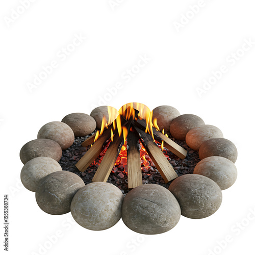 Freshly Lit Campfire Nascent Flames