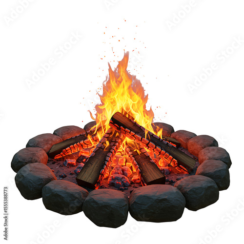 Cozy Campfire Warm Light Logs