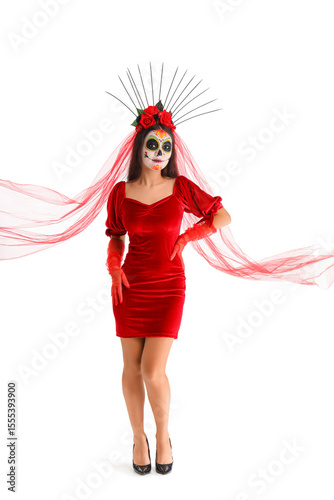 Young woman dressed for Mex...
