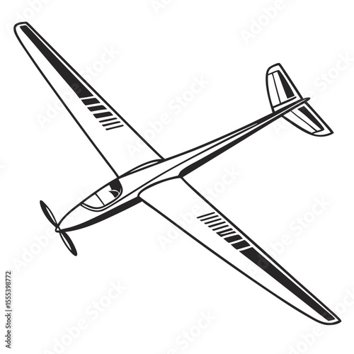 Glider isolated  vehicle silhouette