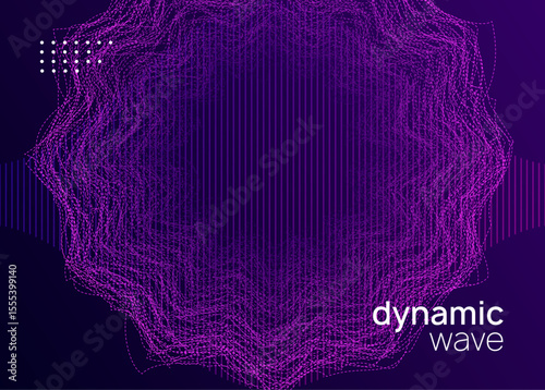 Sound Set. Electronic Audio Invitation. Festival Vector. Music Background. Green Night Club Poster. Discotheque Trance Template. Violet Techno Design. Blue Sound Set