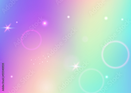 Magic Pattern. Purple Fairy Invitation. Kawaii Gradient. Iridescent Galaxy Effect. Pink Cosmic Hologram. Blue Mystical Background. Girl Texture. Party Magic Pattern.