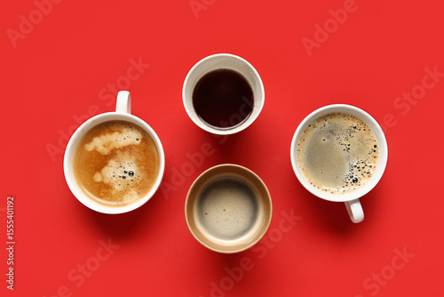 Four different coffee cups ...