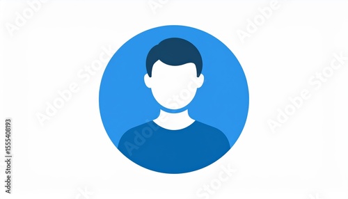 Blue avatar, a symbolic representation of user in digital environment, ideal for profile pictures and online identities.