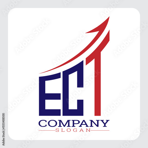 ECT logo design, ECT Company Logo Design Growth vector, ECT Upward Arrow Business Success Logo vector, ECT Corporate Branding Logo , ECT simple and modern logo, ECT business finance logo design, etc.