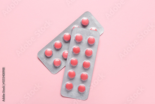 Blister packs with pills on...
