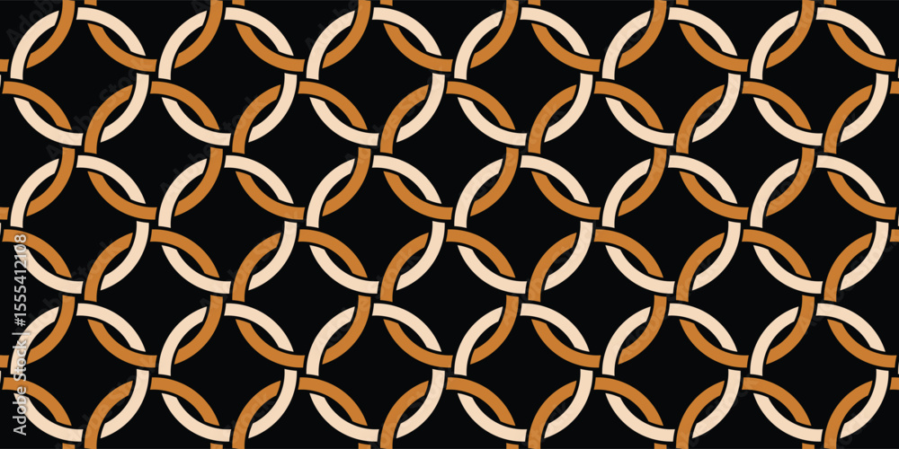 Naklejka premium Seamless Abstract Chain Pattern. Vector Illustration.