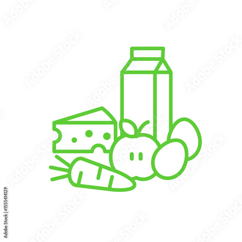 Nutrition icons. Isolated on white background