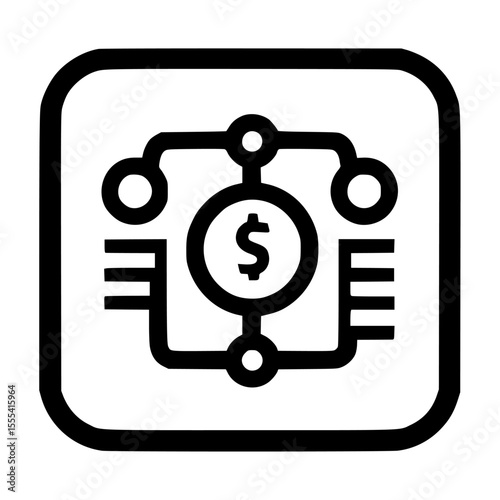 Financial network diagram illustrating interconnected money flow and transactions.