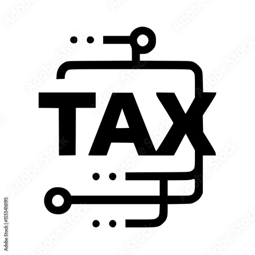 Digital tax processing and data transfer.  A stylized icon depicts online tax filing and the flow of information.