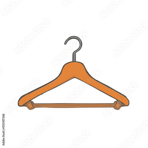 wooden hanger isolated on white