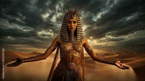 Sekhmet: Egyptian Lioness Goddess of War in Desert Storm
