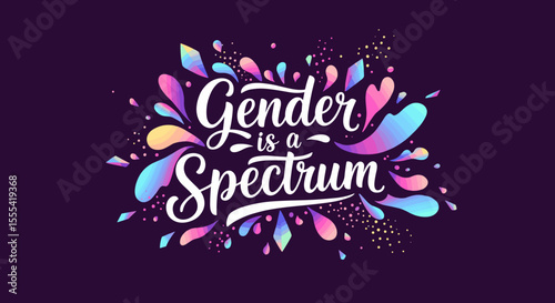 GENDER IS A SPECTRUM: Vibrant Artwork Celebrating Diversity and Inclusion