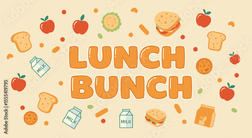 LUNCH BUNCH - Playful Food Illustrations for Children's Lunchboxes, Healthy Snacks for Kids, Fun Lunch Ideas