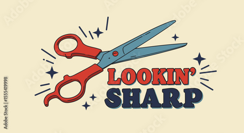 LOOKIN' SHARP - Fun Scissors Illustration for Crafting, DIY Projects, and Gifts