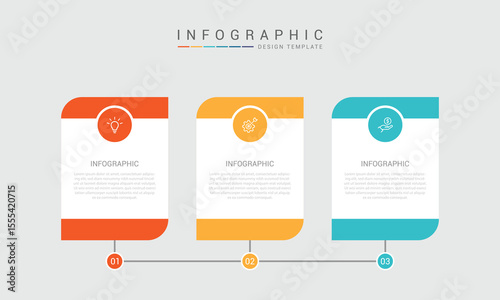 infographic design with 3 options or steps. Infographics for business concept. Can be used for presentations workflow layout, banner, process, diagram, flow chart, info graph, annual report.