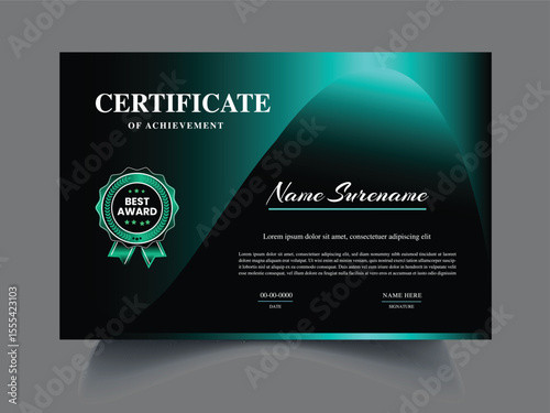 Modern exclusive certificate design template