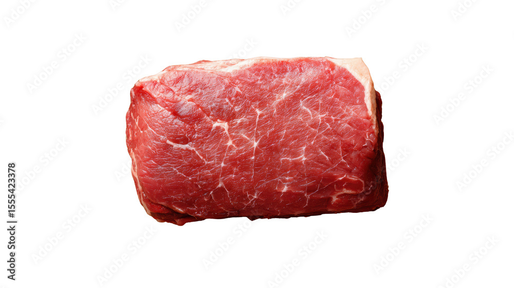 Obraz premium Fresh raw beef meat cut isolated on a white background.
